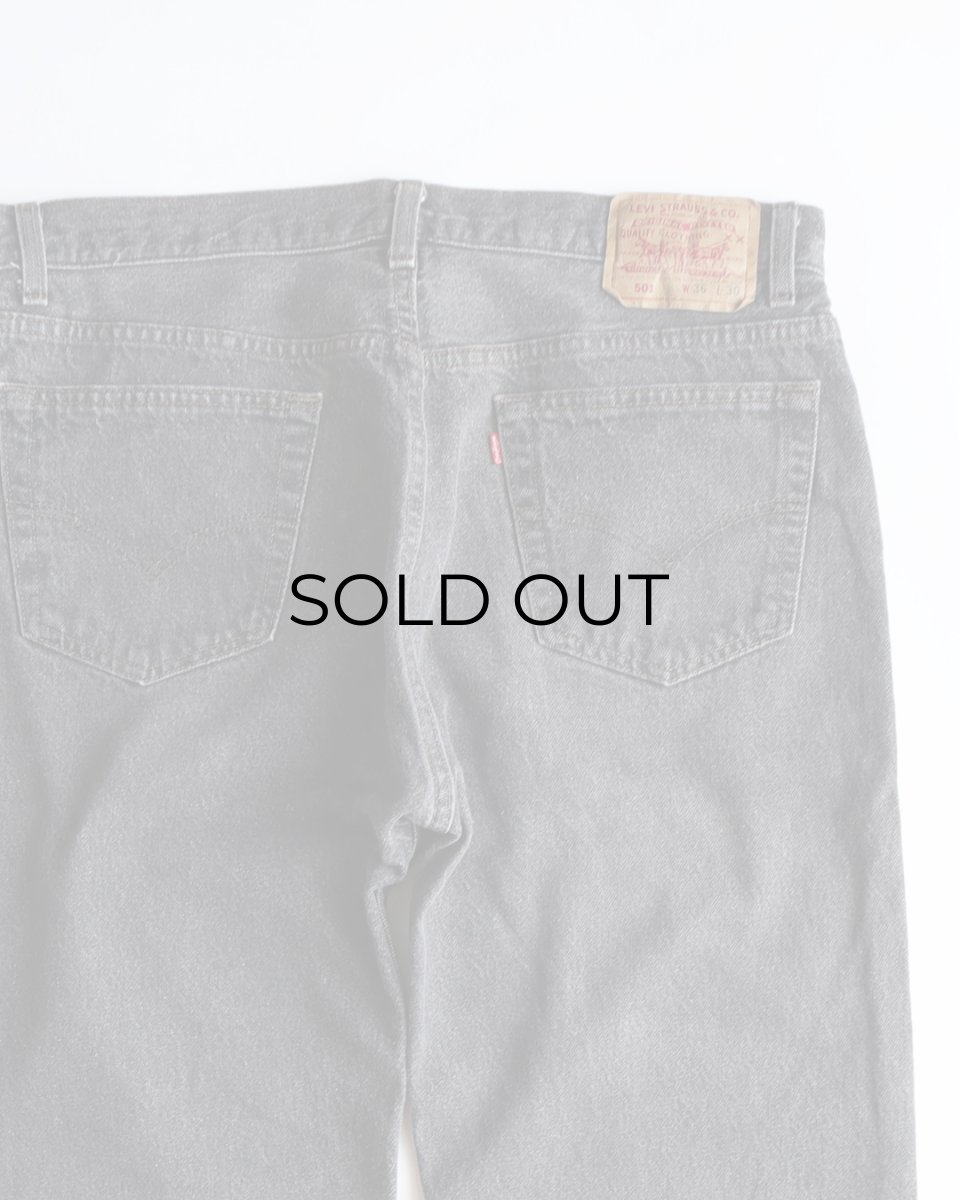 画像6: LEVI'S 501 BLACK DENIM PANTS "made in USA" 【W35 x L30 程度】 (6)