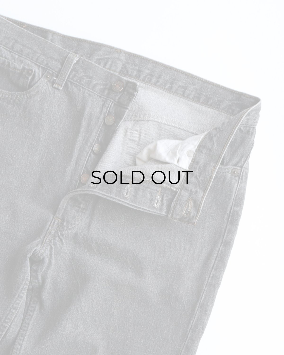 画像4: LEVI'S 501 BLACK DENIM PANTS "made in USA" 【W35 x L30 程度】 (4)