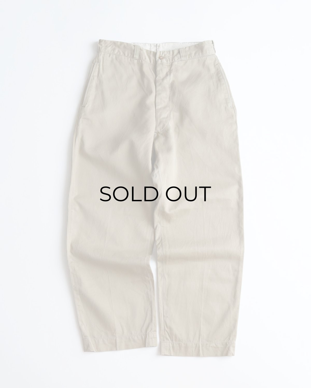 画像1: 50's US MILITARY COTTON TWILL KHAKI TROUSERS【W31 x L29 程度】 (1)