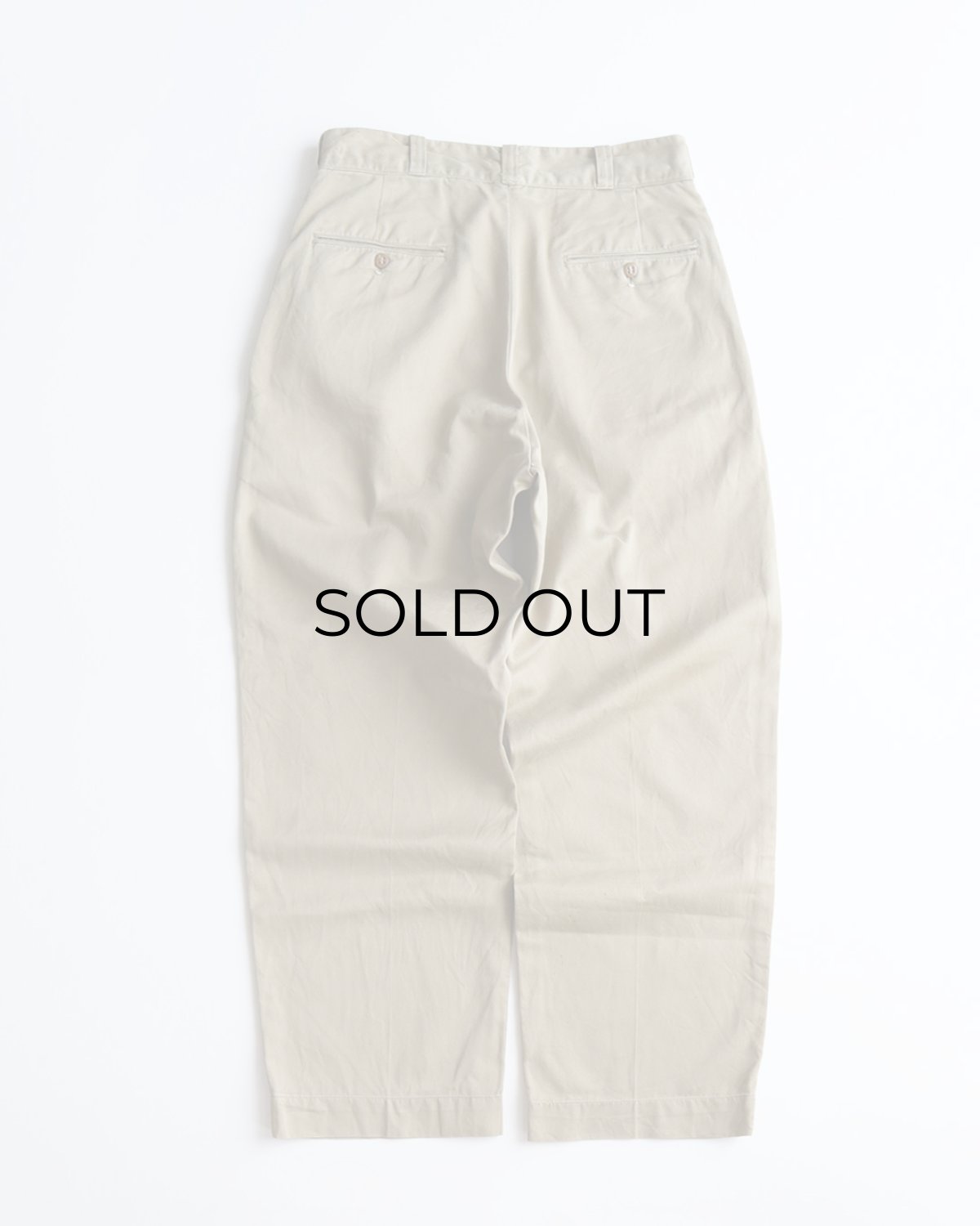 画像2: 50's US MILITARY COTTON TWILL KHAKI TROUSERS【W31 x L29 程度】 (2)