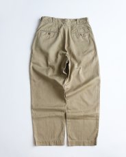 画像2: 50's US MILITARY COTTON TWILL KHAKI TROUSERS【W31 x L29 程度】 (2)