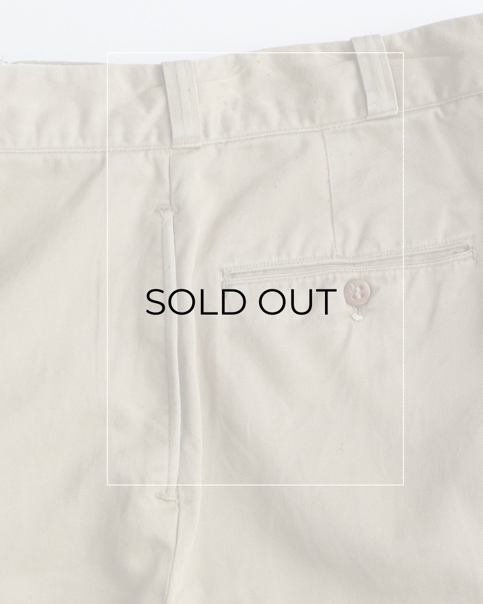 画像13: 50's US MILITARY COTTON TWILL KHAKI TROUSERS【W31 x L29 程度】 (13)