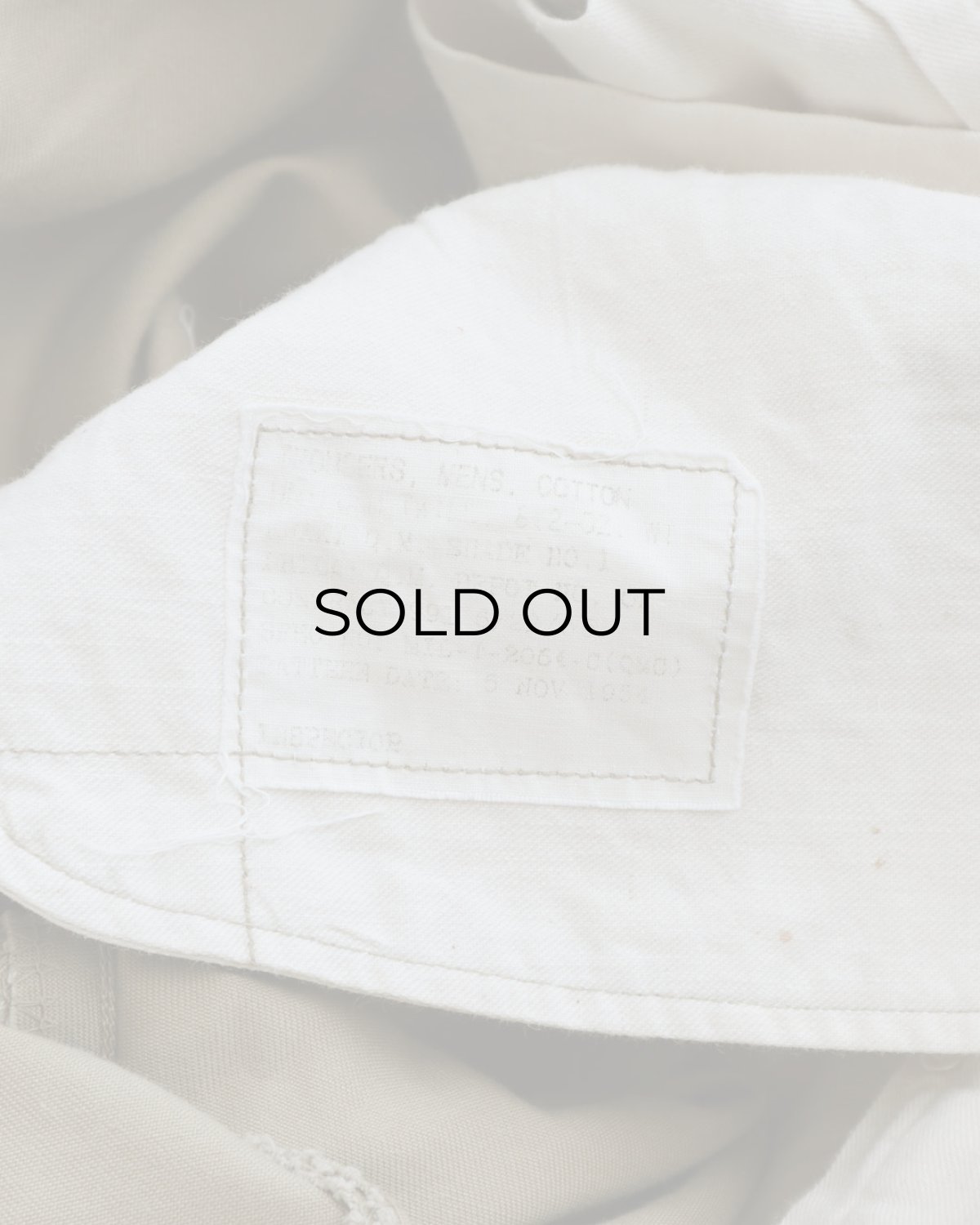 画像9: 50's US MILITARY COTTON TWILL KHAKI TROUSERS【W31 x L29 程度】 (9)