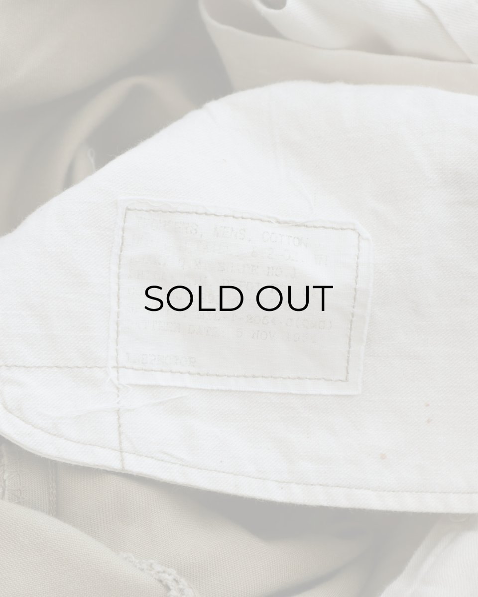 画像9: 50's US MILITARY COTTON TWILL KHAKI TROUSERS【W31 x L29 程度】 (9)