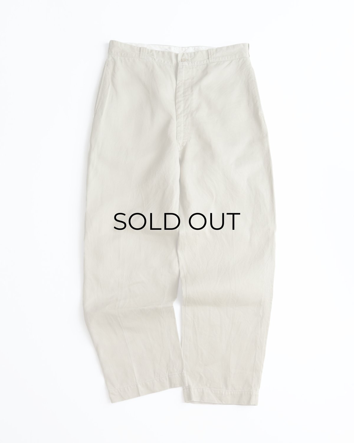 画像1: 60's US MILITARY COTTON TWILL KHAKI TROUSERS【W35 x L32 程度】 (1)