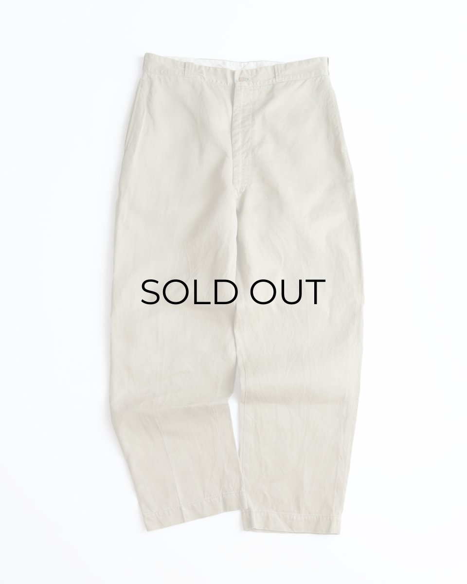 画像1: 60's US MILITARY COTTON TWILL KHAKI TROUSERS【W35 x L32 程度】 (1)