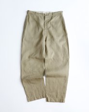 画像1: 60's US MILITARY COTTON TWILL KHAKI TROUSERS【W35 x L32 程度】 (1)