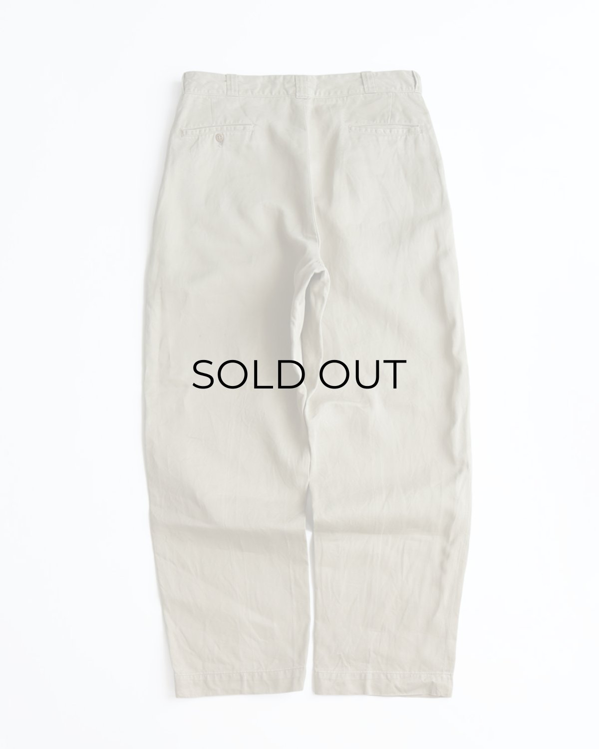 画像2: 60's US MILITARY COTTON TWILL KHAKI TROUSERS【W35 x L32 程度】 (2)