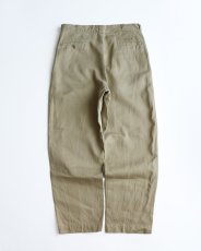 画像2: 60's US MILITARY COTTON TWILL KHAKI TROUSERS【W35 x L32 程度】 (2)