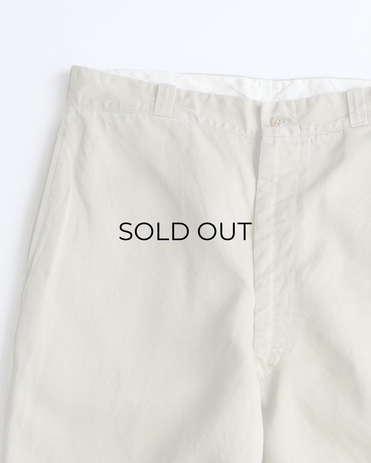 画像3: 60's US MILITARY COTTON TWILL KHAKI TROUSERS【W35 x L32 程度】 (3)