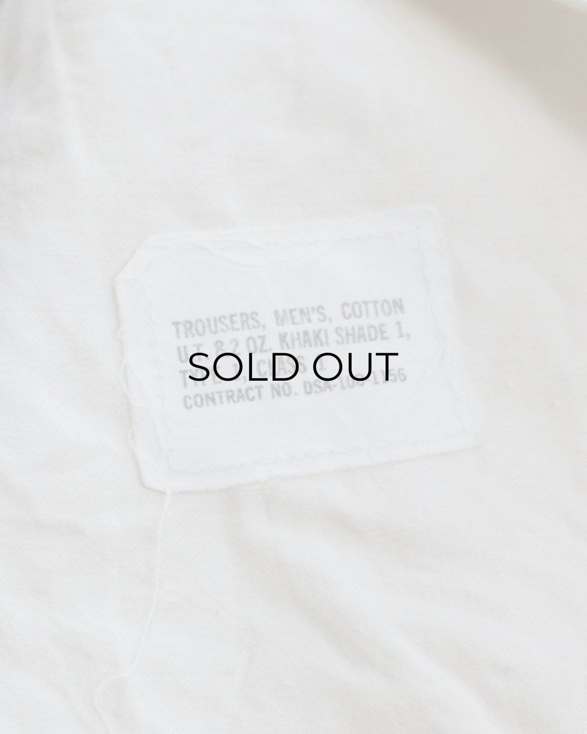 画像9: 60's US MILITARY COTTON TWILL KHAKI TROUSERS【W35 x L32 程度】 (9)