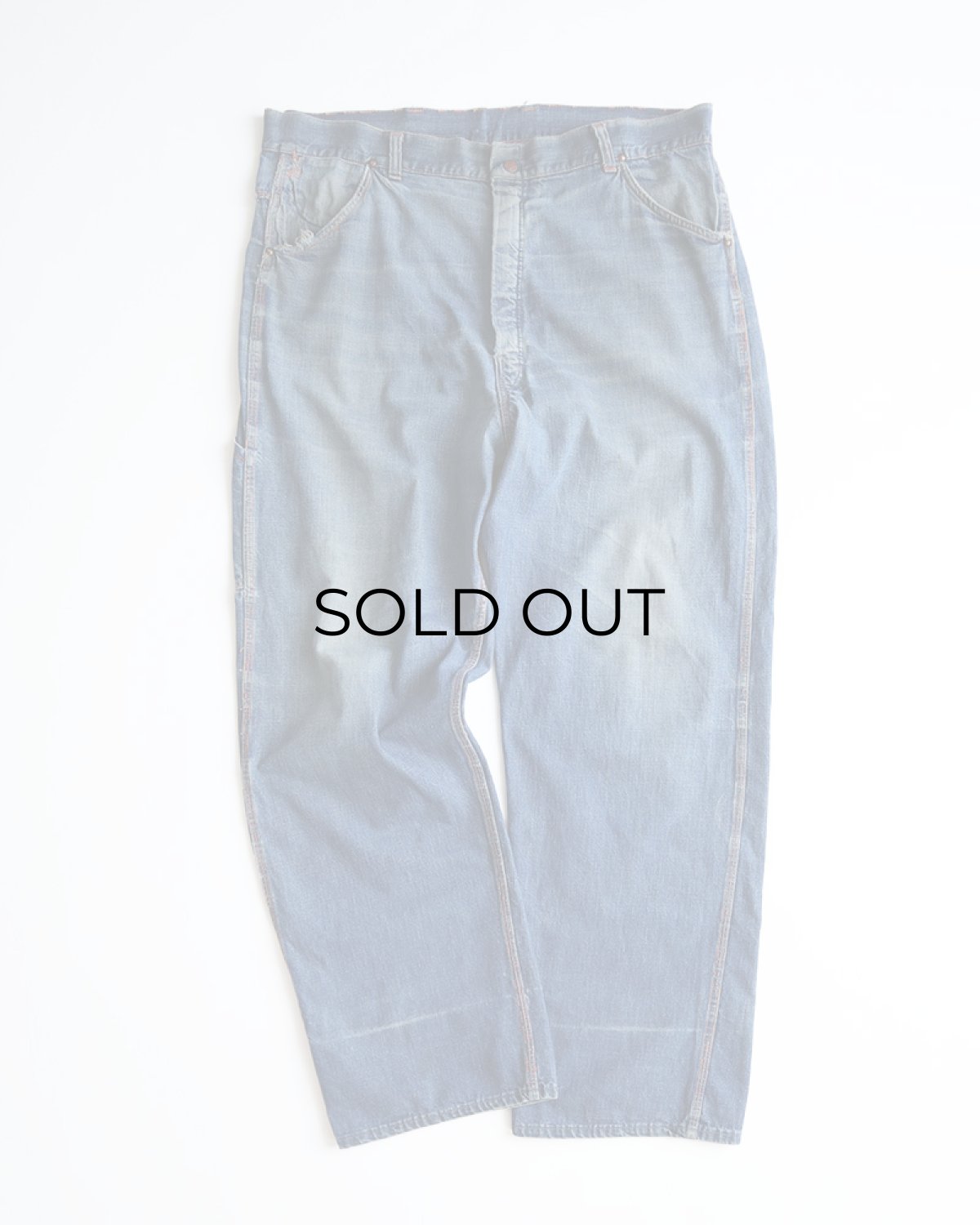 画像1: 50's-60's DEVIL DOG COTTON DENIM PAINTER PANTS　【W38 x L30 程度】 (1)