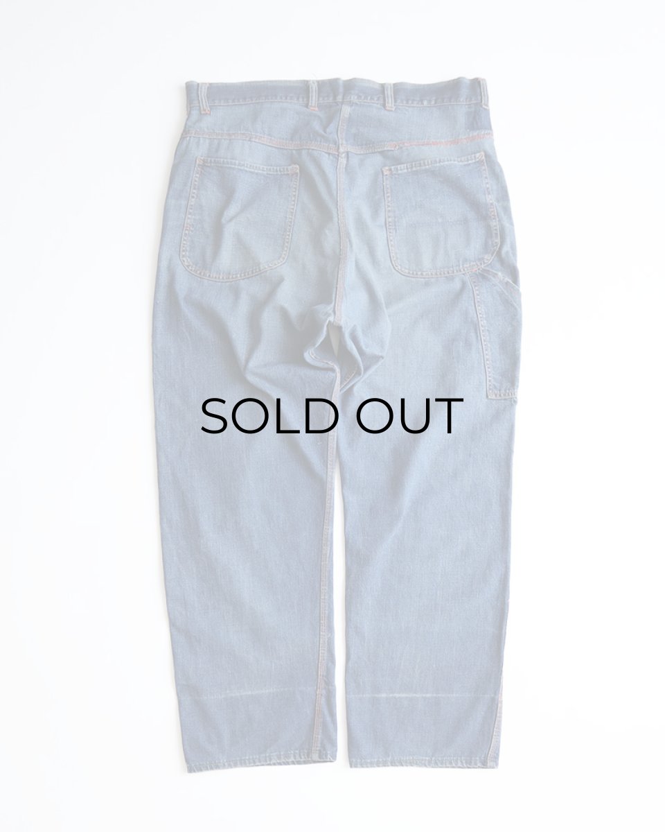 画像3: 50's-60's DEVIL DOG COTTON DENIM PAINTER PANTS　【W38 x L30 程度】 (3)