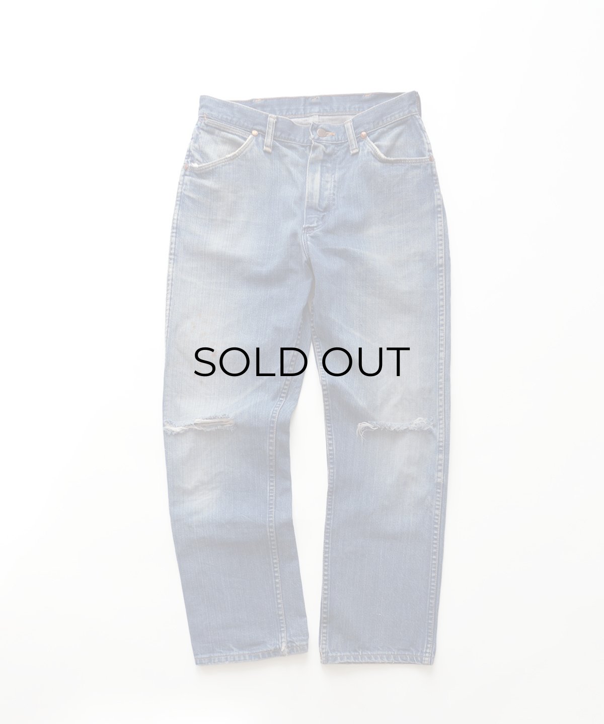 画像1: 70's MAVERICK COTTON BROKEN DENIM 5-POCKET PANTS 【SIZE : W30 x L28.5 程度】 (1)