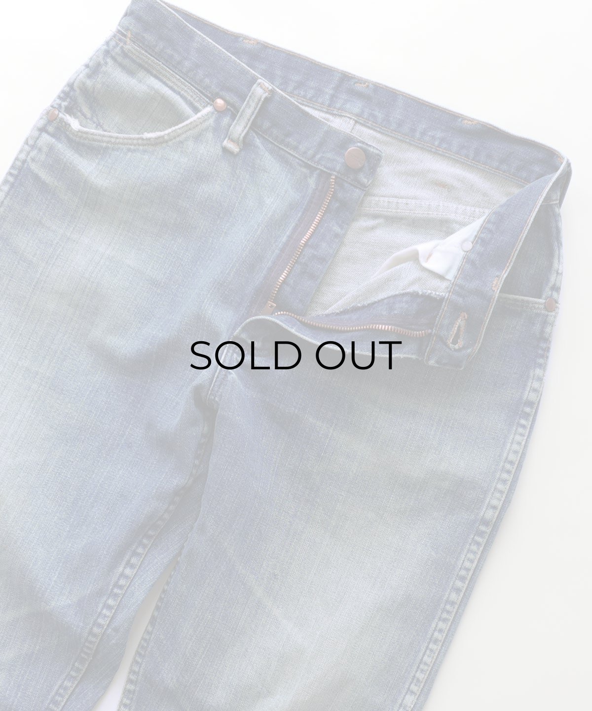 画像4: 70's MAVERICK COTTON BROKEN DENIM 5-POCKET PANTS 【SIZE : W30 x L28.5 程度】 (4)