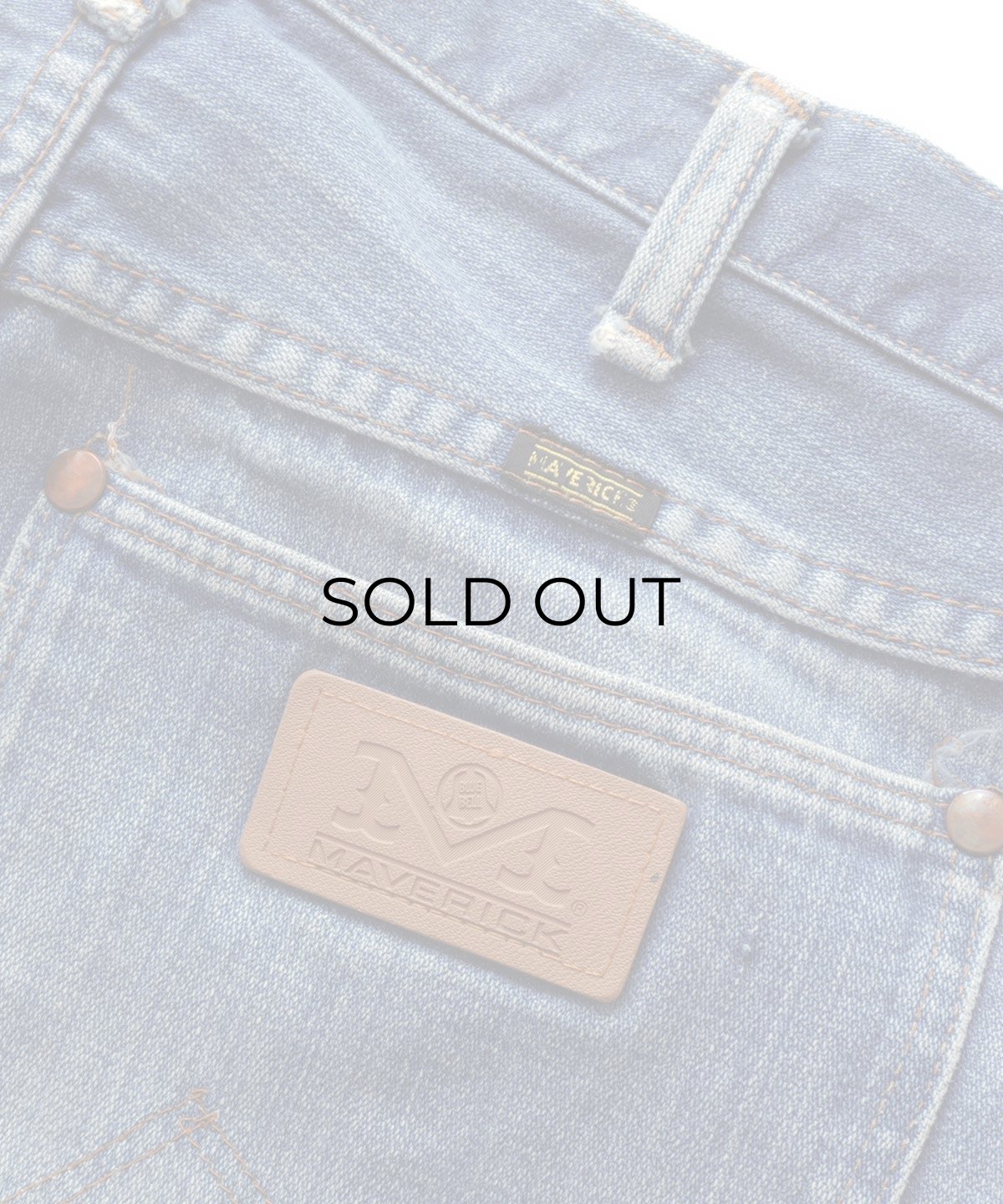 画像17: 70's MAVERICK COTTON BROKEN DENIM 5-POCKET PANTS 【SIZE : W30 x L28.5 程度】 (17)