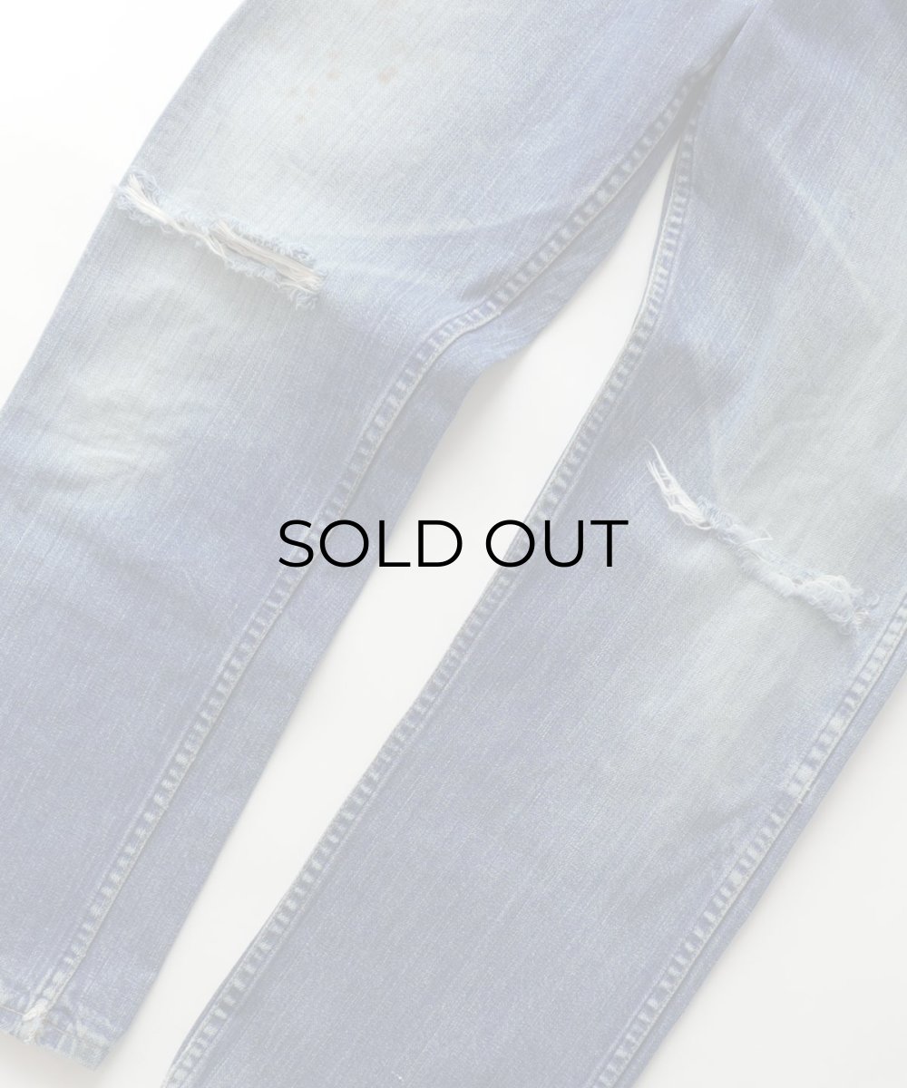 画像14: 70's MAVERICK COTTON BROKEN DENIM 5-POCKET PANTS 【SIZE : W30 x L28.5 程度】 (14)
