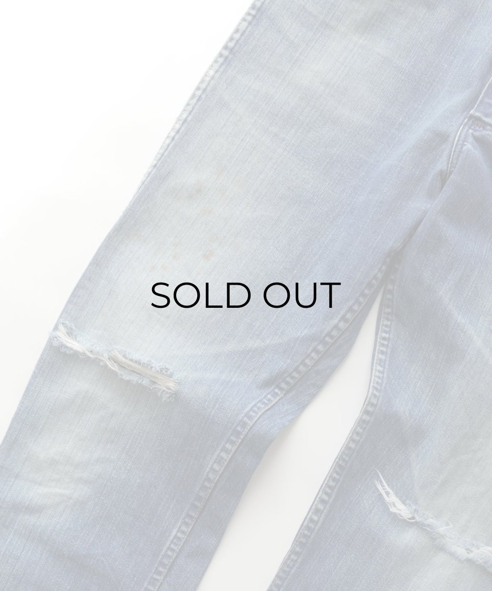 画像13: 70's MAVERICK COTTON BROKEN DENIM 5-POCKET PANTS 【SIZE : W30 x L28.5 程度】 (13)