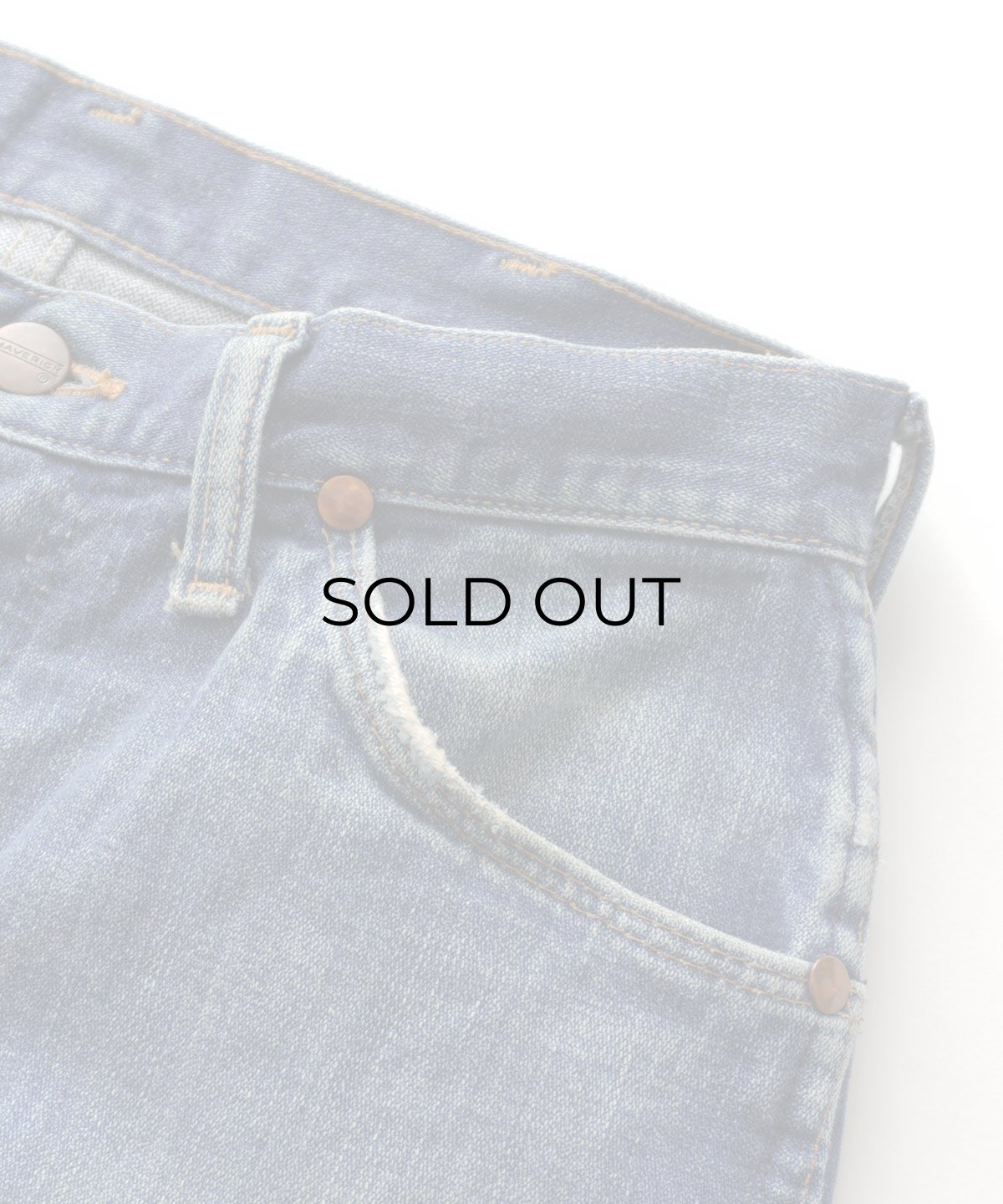 画像12: 70's MAVERICK COTTON BROKEN DENIM 5-POCKET PANTS 【SIZE : W30 x L28.5 程度】 (12)