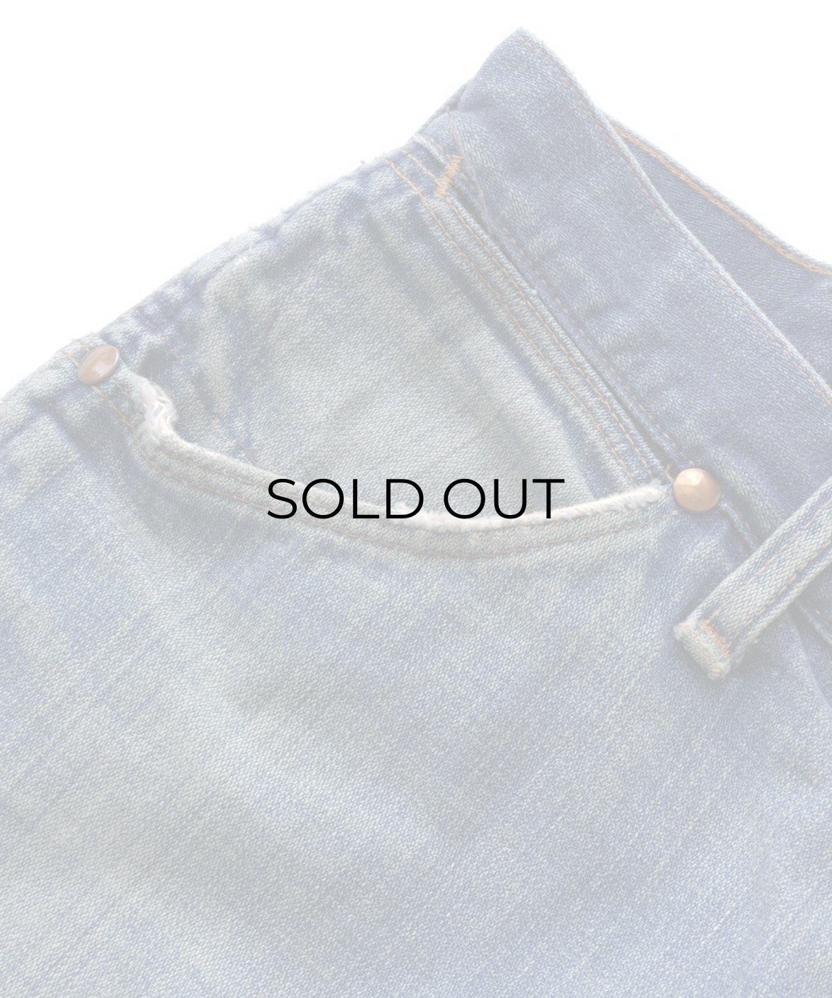 画像11: 70's MAVERICK COTTON BROKEN DENIM 5-POCKET PANTS 【SIZE : W30 x L28.5 程度】 (11)