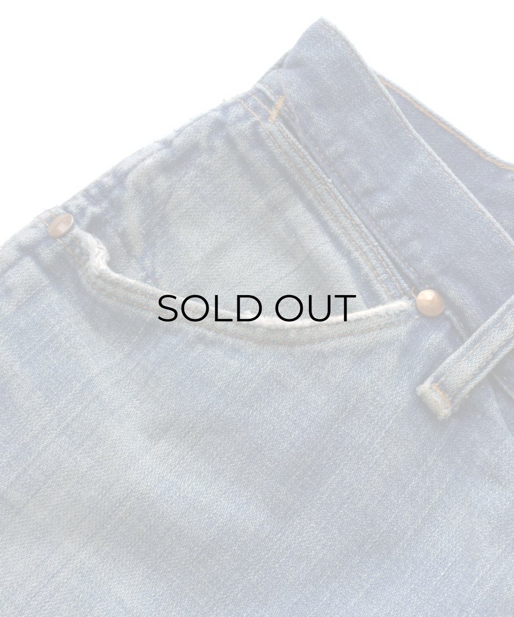 画像11: 70's MAVERICK COTTON BROKEN DENIM 5-POCKET PANTS 【SIZE : W30 x L28.5 程度】 (11)