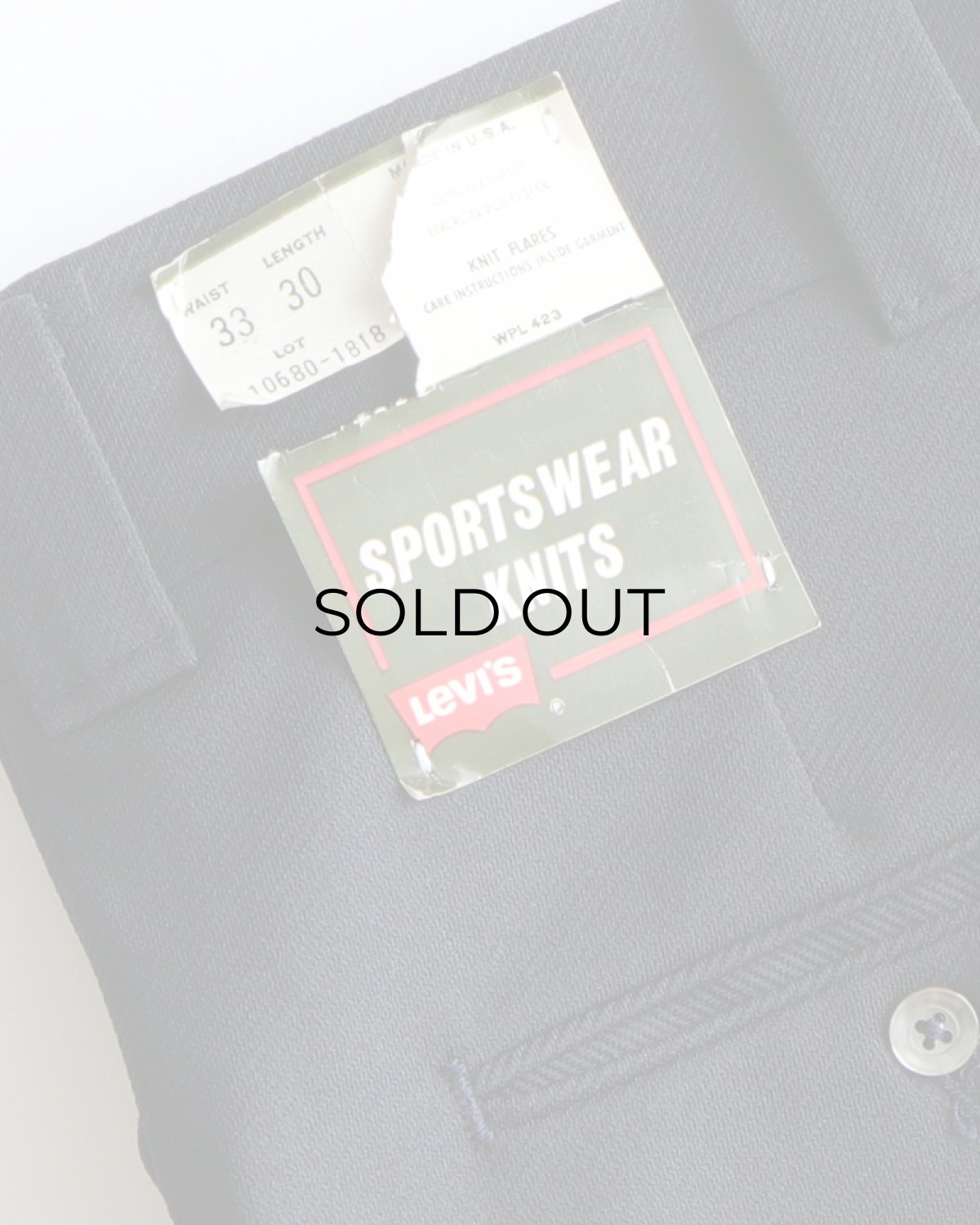 画像8: 〜80's LEVI'S "SPORTSWEAR KNITS" POLYESTER FLARE PANTS "DEADSTOCK" 【SIZE : W33 x L30 程度】 (8)