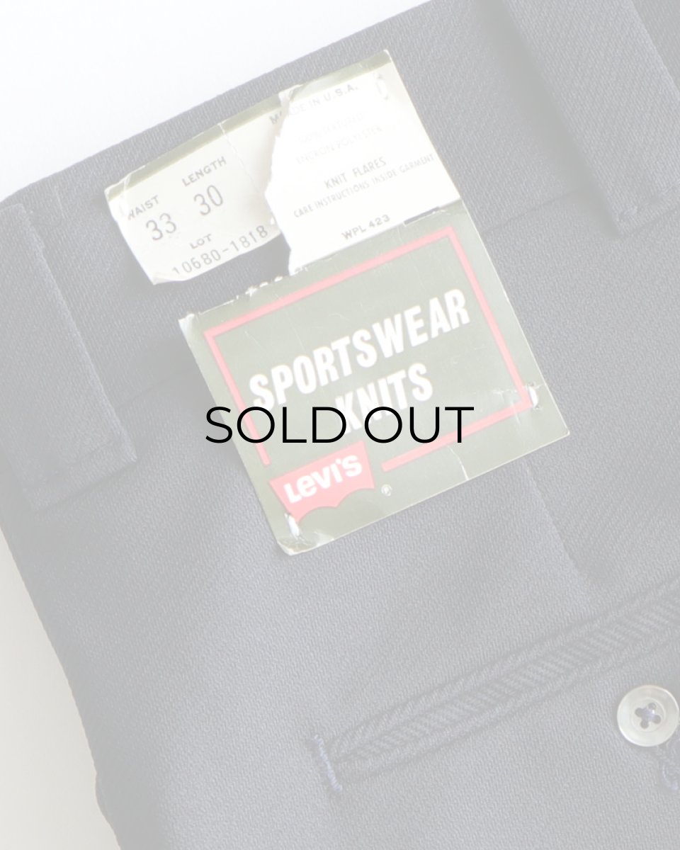 画像8: 〜80's LEVI'S "SPORTSWEAR KNITS" POLYESTER FLARE PANTS "DEADSTOCK" 【SIZE : W33 x L30 程度】 (8)