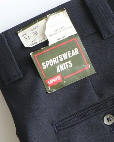 画像8: 〜80's LEVI'S "SPORTSWEAR KNITS" POLYESTER FLARE PANTS "DEADSTOCK" 【SIZE : W33 x L30 程度】 (8)