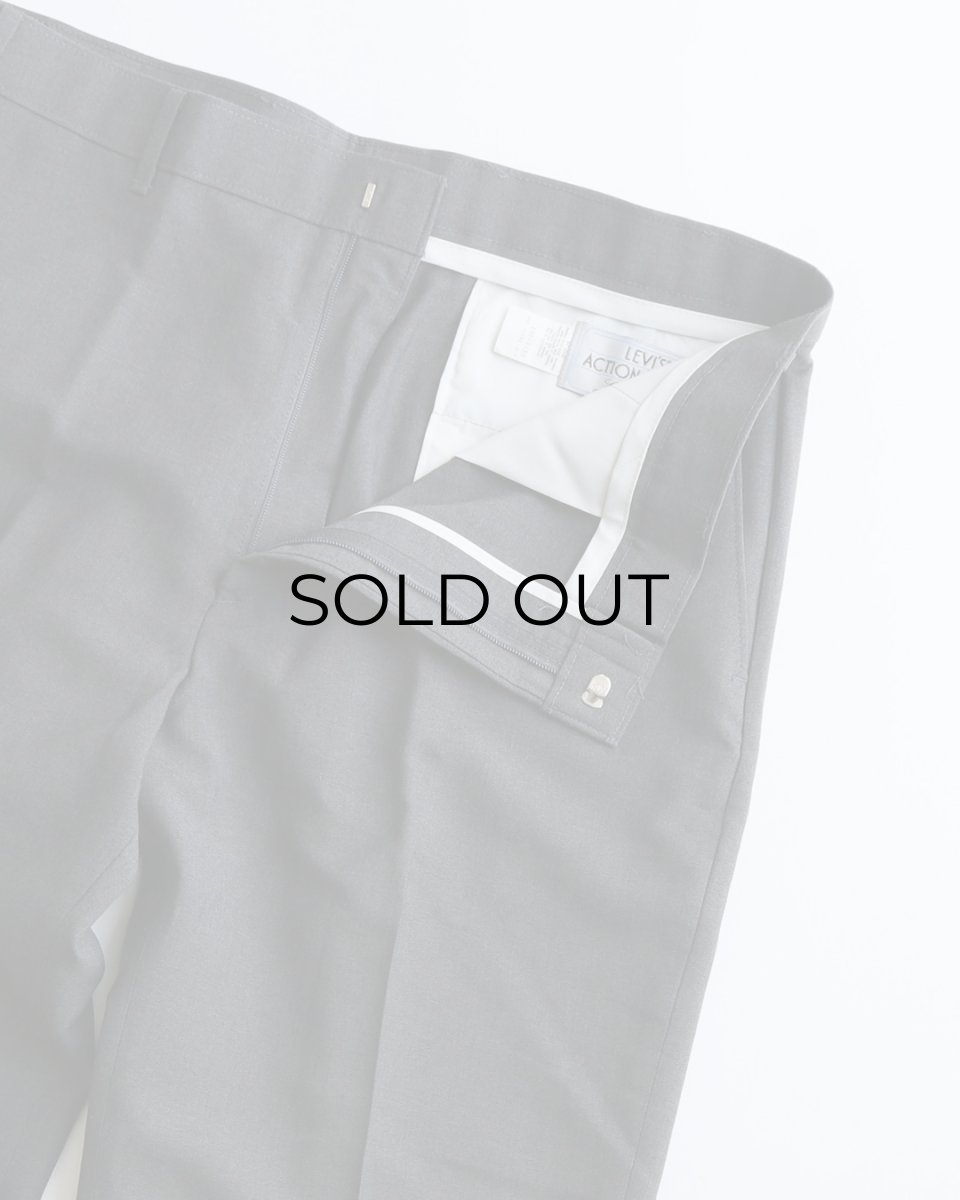 画像4: 〜90's LEVI'S "ACTION SLACKS" POLYESTER SLACKS "MADE IN USA" 【SIZE : W38 x L32 程度】 (4)