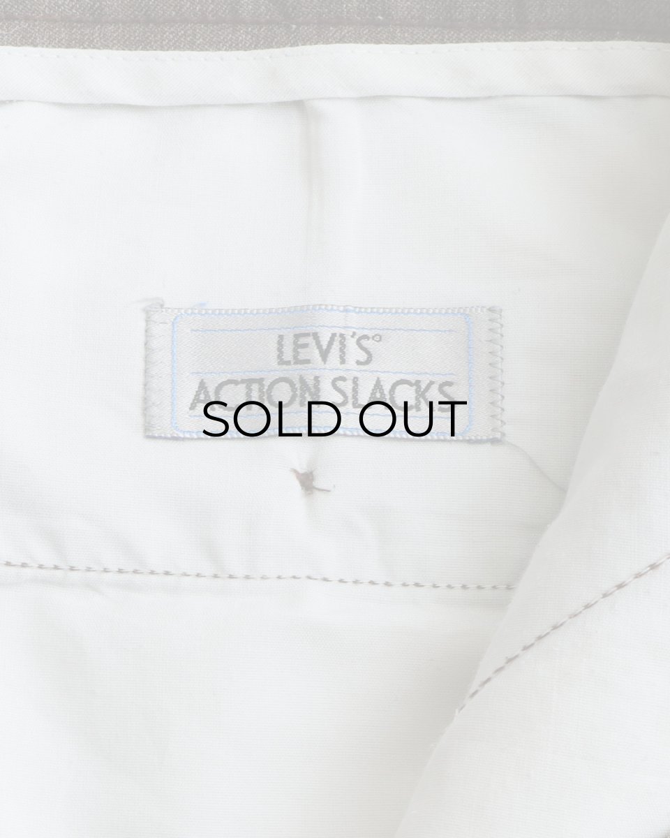 画像6: 〜90's LEVI'S "ACTION SLACKS" POLYESTER SLACKS "MADE IN USA" 【SIZE : W36 x L34 程度】 (6)