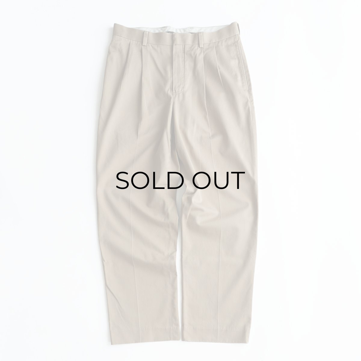 画像1: L.L. Bean COTTON TWILL TUCK PANTS【W34 x L31 程度】 (1)