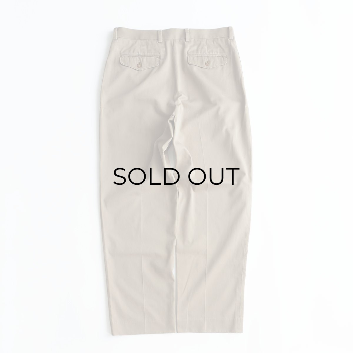 画像2: L.L. Bean COTTON TWILL TUCK PANTS【W34 x L31 程度】 (2)