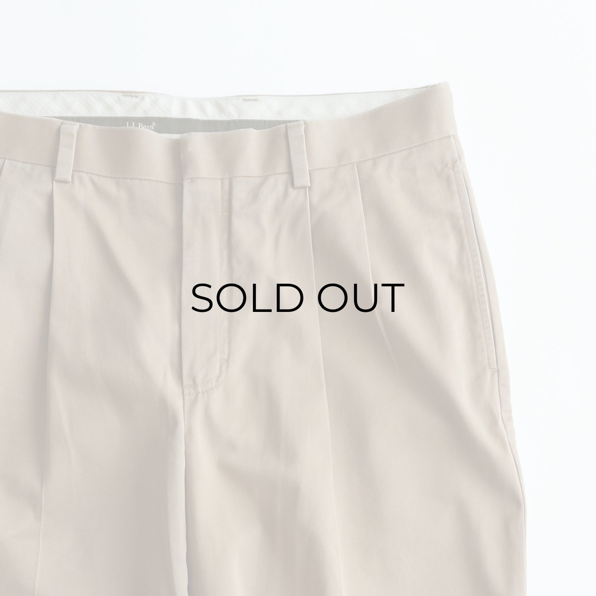 画像3: L.L. Bean COTTON TWILL TUCK PANTS【W34 x L31 程度】 (3)