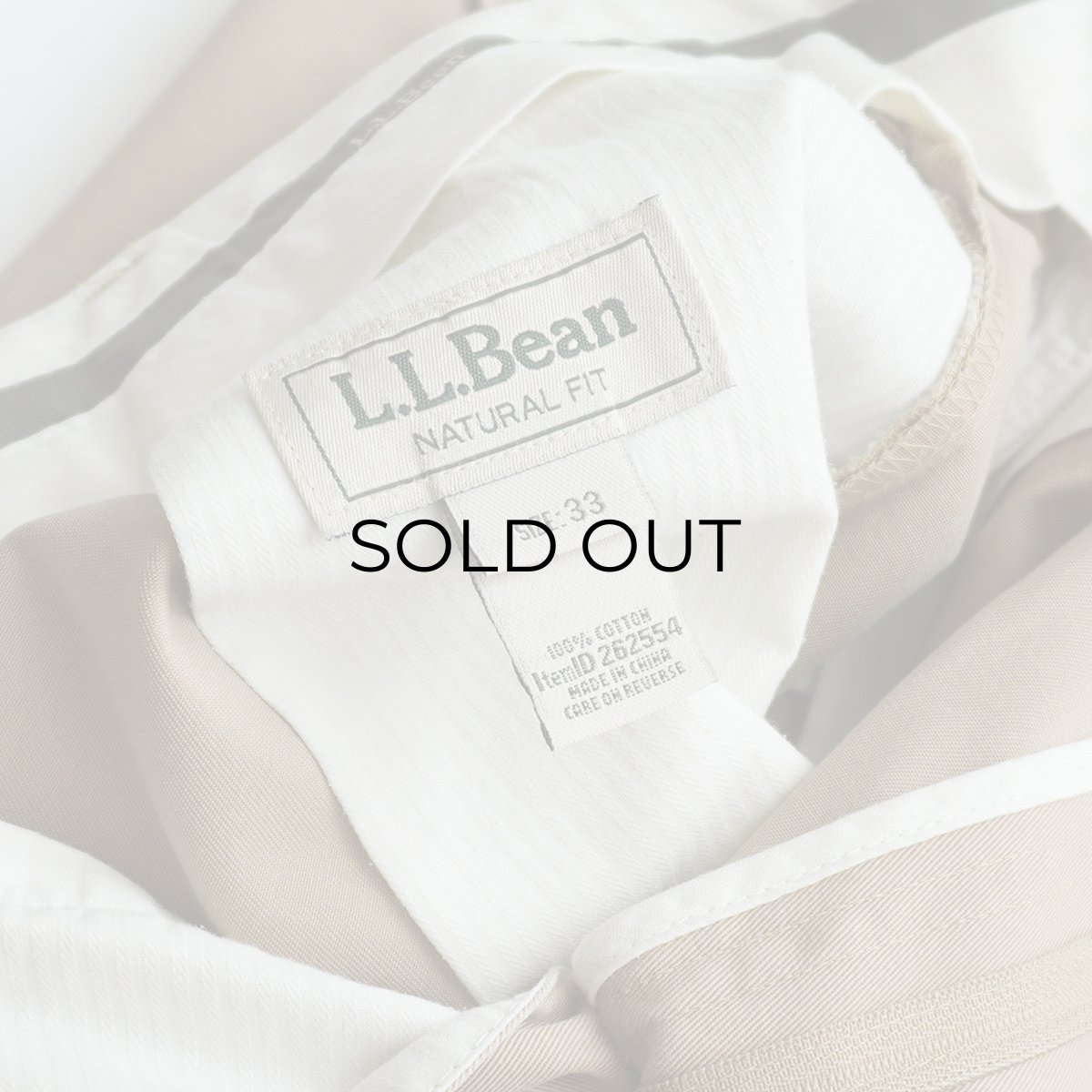 画像7: L.L. Bean COTTON TWILL TUCK PANTS【W34 x L31 程度】 (7)