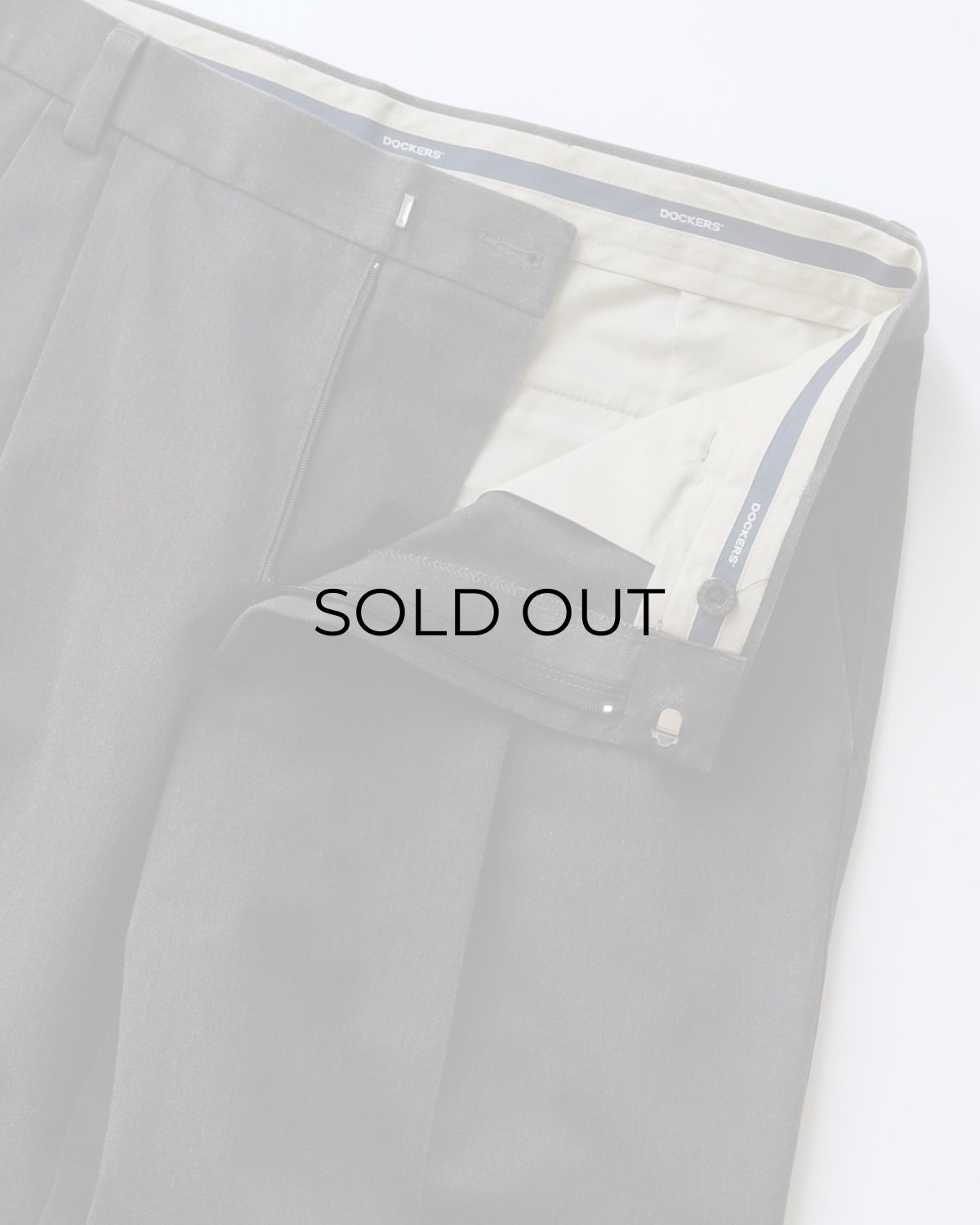 画像3: DOCKERS COTTON POLYESTER TWILL TUCK SLACKS【W35 x L34 程度】 (3)