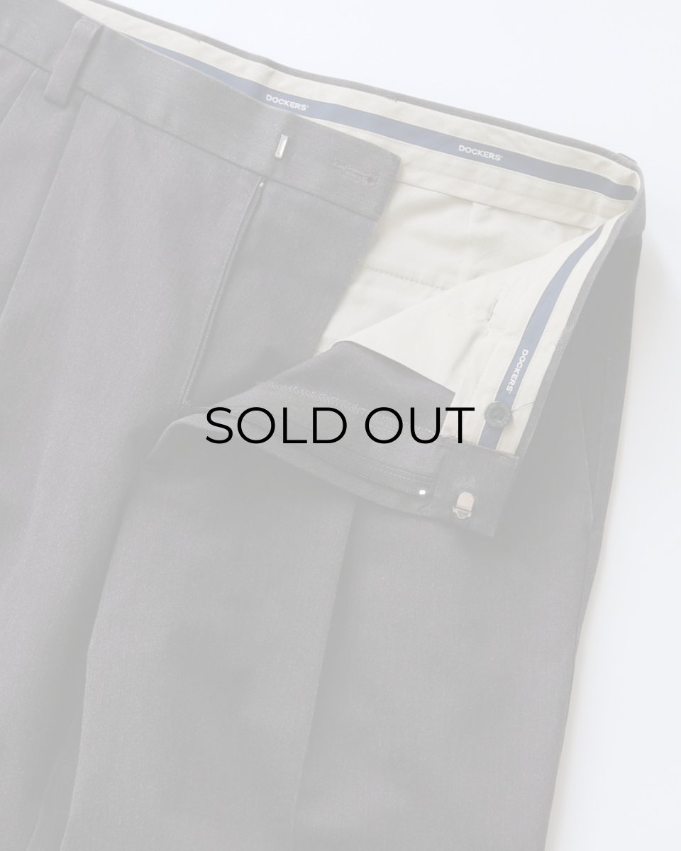 画像3: DOCKERS COTTON POLYESTER TWILL TUCK SLACKS【W35 x L34 程度】 (3)