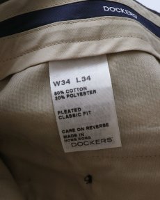 画像7: DOCKERS COTTON POLYESTER TWILL TUCK SLACKS【W35 x L34 程度】 (7)