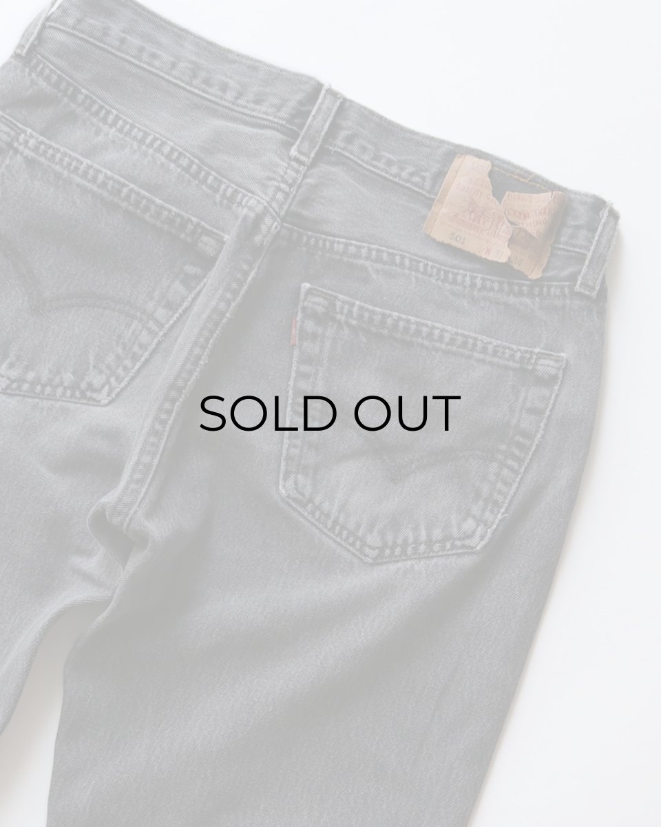 画像5: LEVI'S 501 BLACK DENIM PANTS "made in USA" 【W31 x L33 程度】 (5)