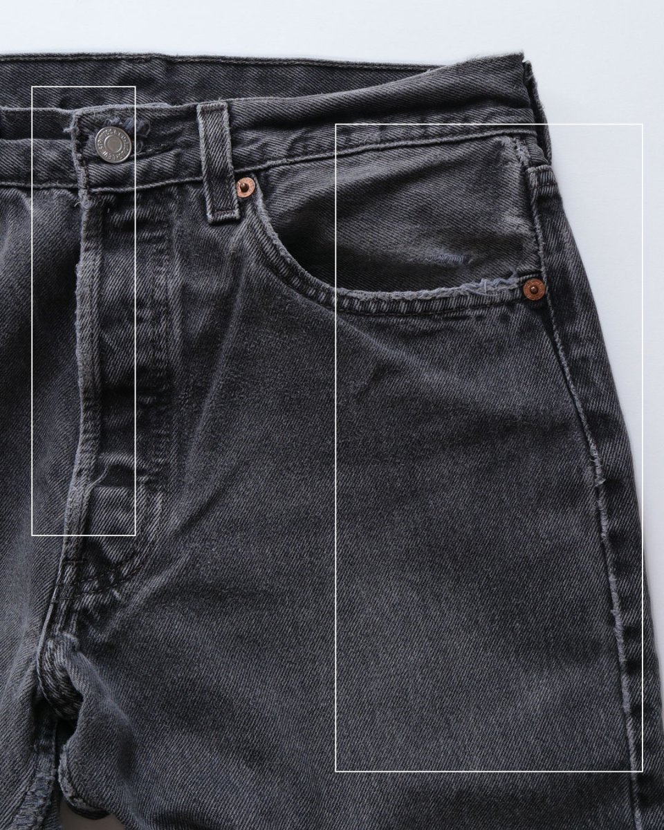 画像10: LEVI'S 501 BLACK DENIM PANTS "made in USA" 【W31 x L33 程度】 (10)