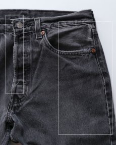 画像10: LEVI'S 501 BLACK DENIM PANTS "made in USA" 【W31 x L33 程度】 (10)