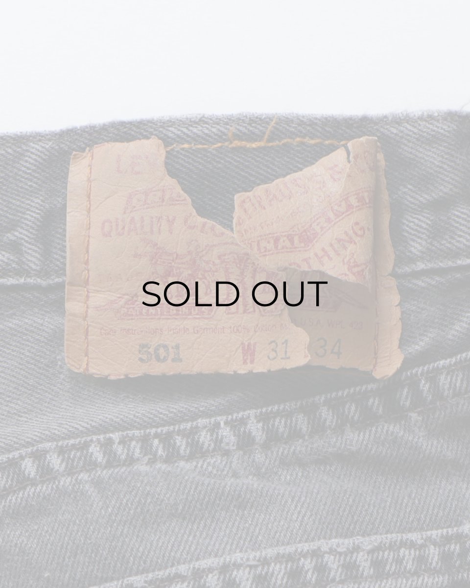画像6: LEVI'S 501 BLACK DENIM PANTS "made in USA" 【W31 x L33 程度】 (6)