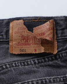 画像6: LEVI'S 501 BLACK DENIM PANTS "made in USA" 【W31 x L33 程度】 (6)