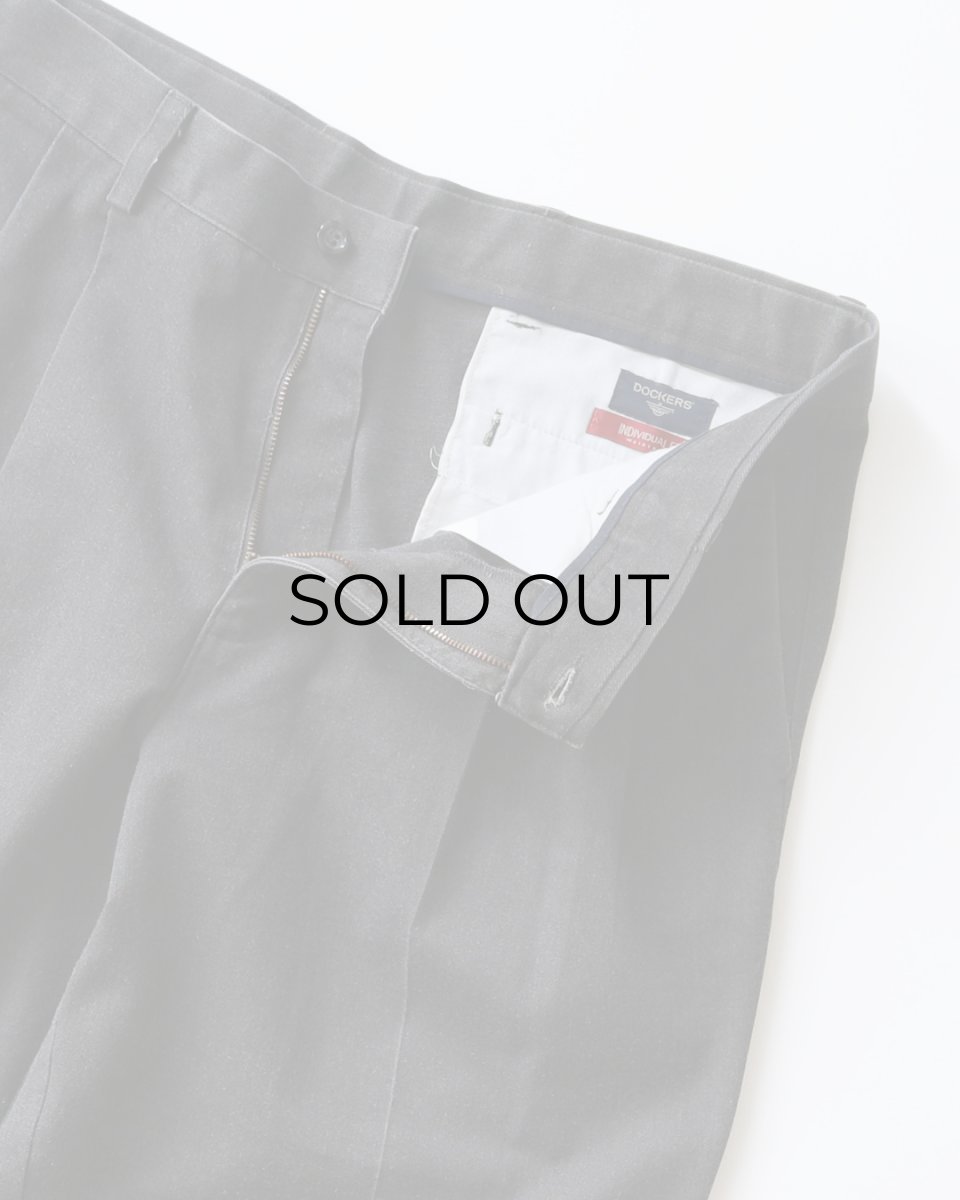 画像3: DOCKERS COTTON POLYESTER TWILL TUCK PANTS【W35 x L31 程度】 (3)