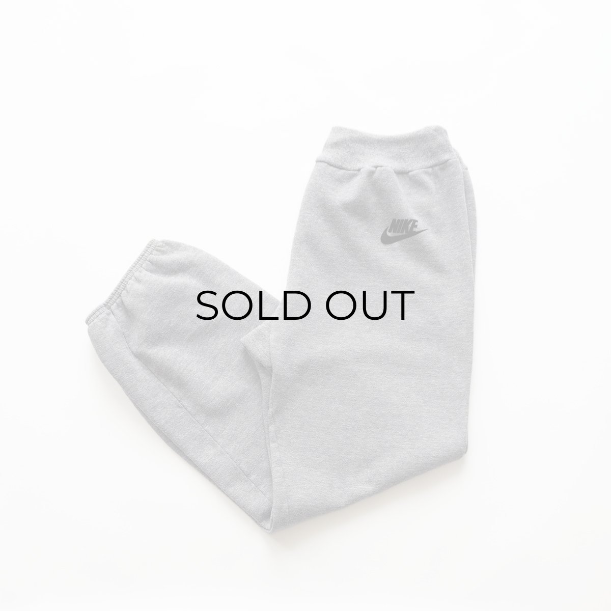 画像1: 〜80's NIKE LOGO FLOCK PRINT SWEAT PANTS "MADE IN USA" "MINT CONDITION" (1)