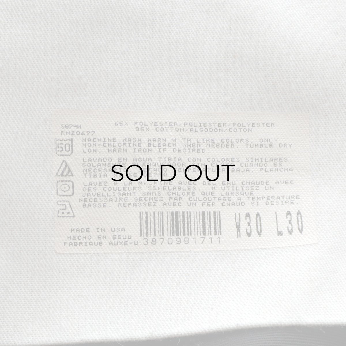 画像9: 〜90's Dickies 874 BLACK COTTON POLYESTER TWILL WORK PANTS "MADE IN USA"【W32 x L29 程度】 (9)