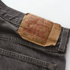 画像6: LEVI'S 501 BLACK DENIM PANTS "made in USA" 【W36 x L29 程度】 (6)