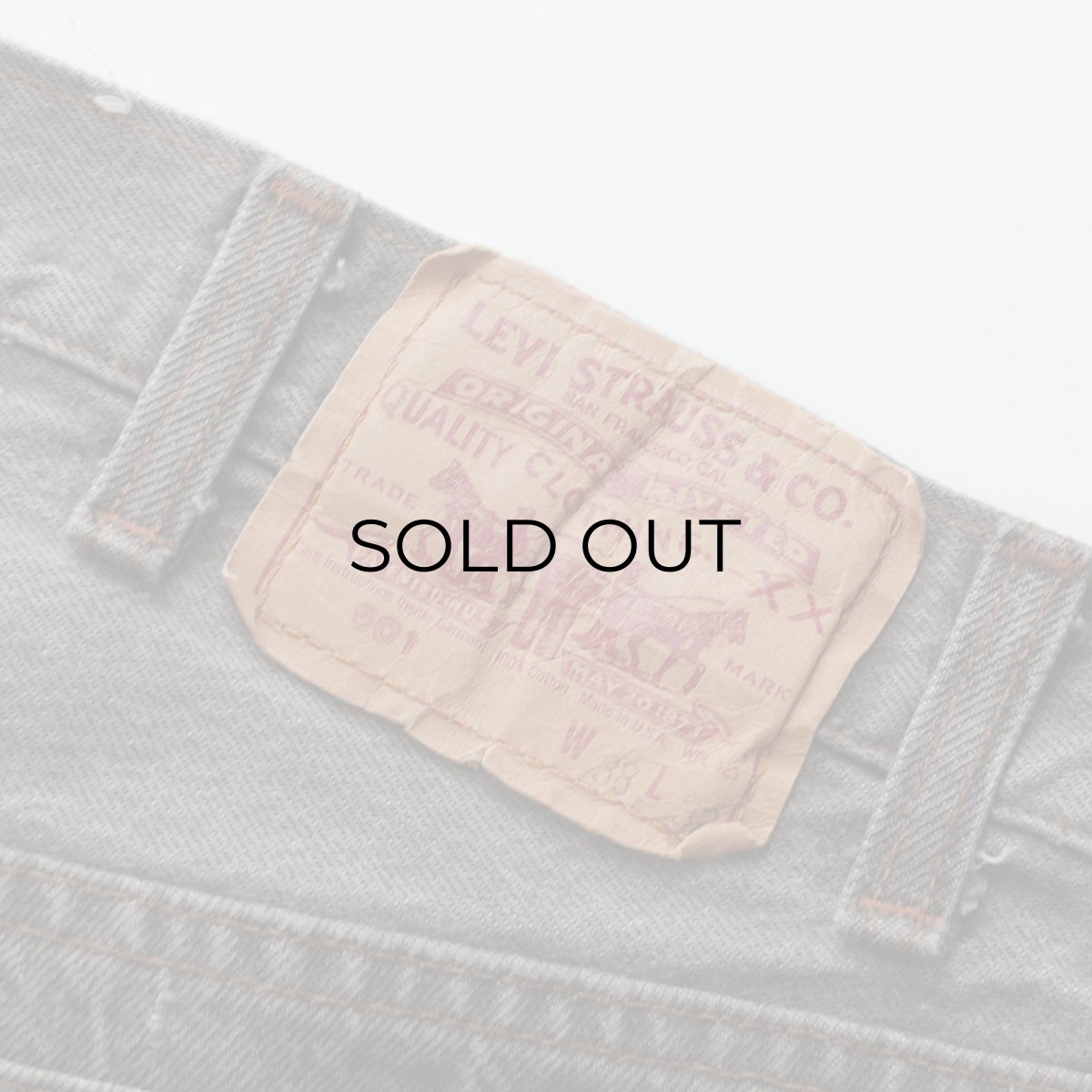 画像6: LEVI'S 501 BLACK DENIM PANTS "made in USA" 【W38 x L32 程度】 (6)