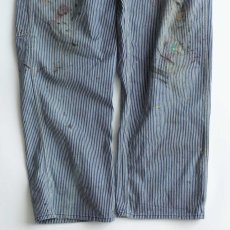 画像6: 〜70's MONTGOMERY WARD COTTON HICKORY STRIPE OVERALL "PAINT STAINS" (6)
