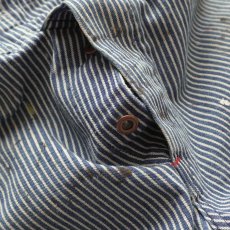 画像11: 〜70's MONTGOMERY WARD COTTON HICKORY STRIPE OVERALL "PAINT STAINS" (11)