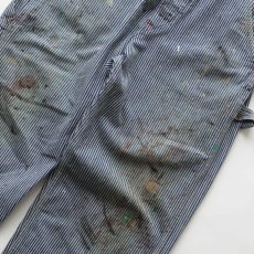 画像5: 〜70's MONTGOMERY WARD COTTON HICKORY STRIPE OVERALL "PAINT STAINS" (5)